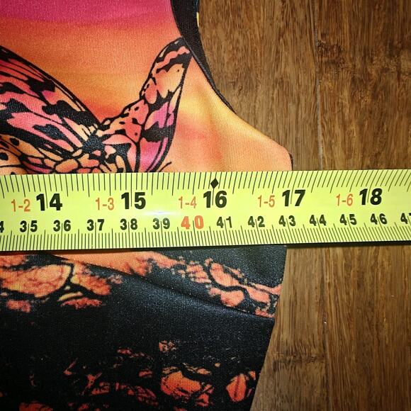 Catherine Malandrino Women size 6 Sunset Safari Butterflys Sheath Midi Dress - Picture 7 of 10